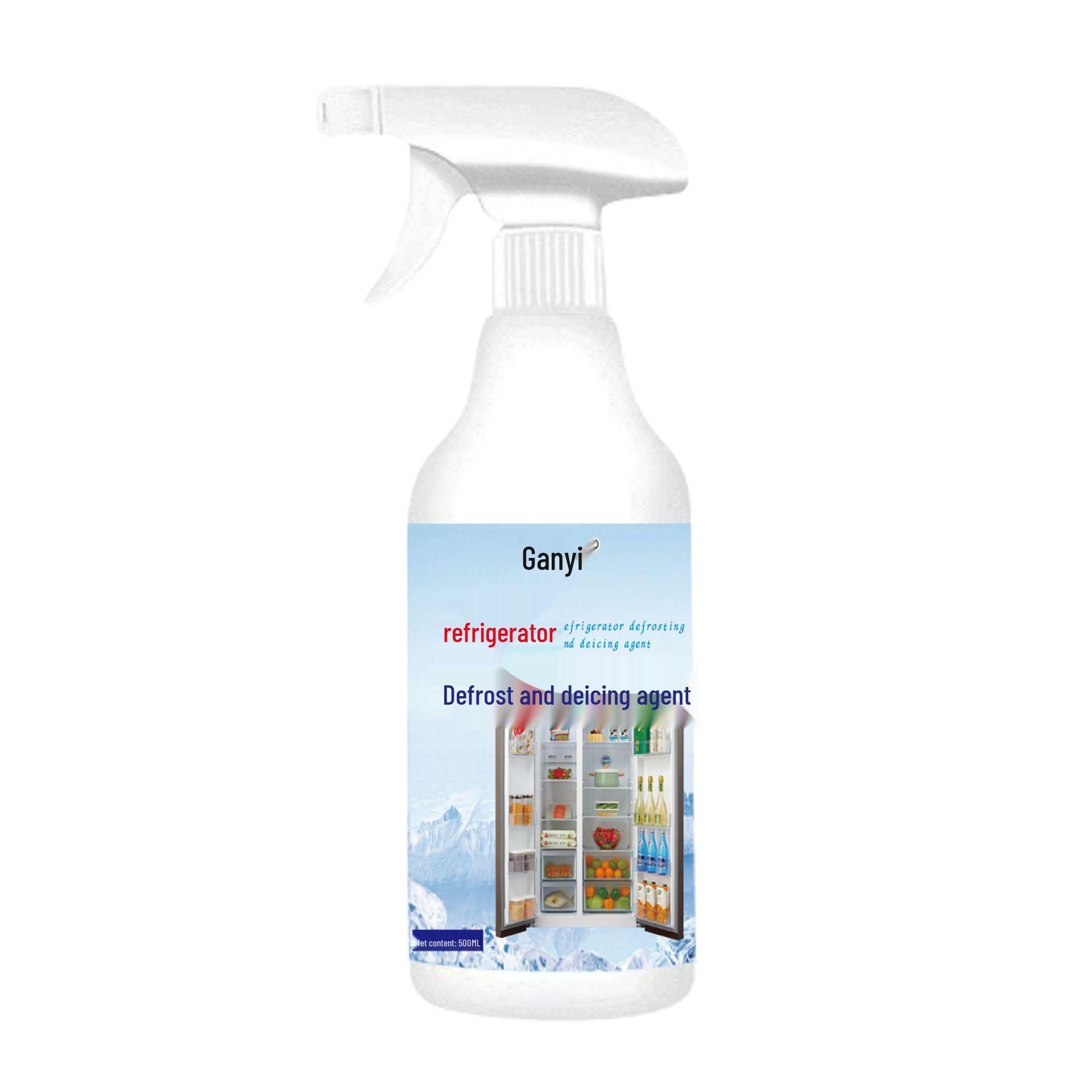 Refrigerator Defrosting & De-icing Spray: Ice Melting & Anti-Freezing Solution for Freezer Compartment 500ml Defrosting Agent [1 bottle, 1 spray head]