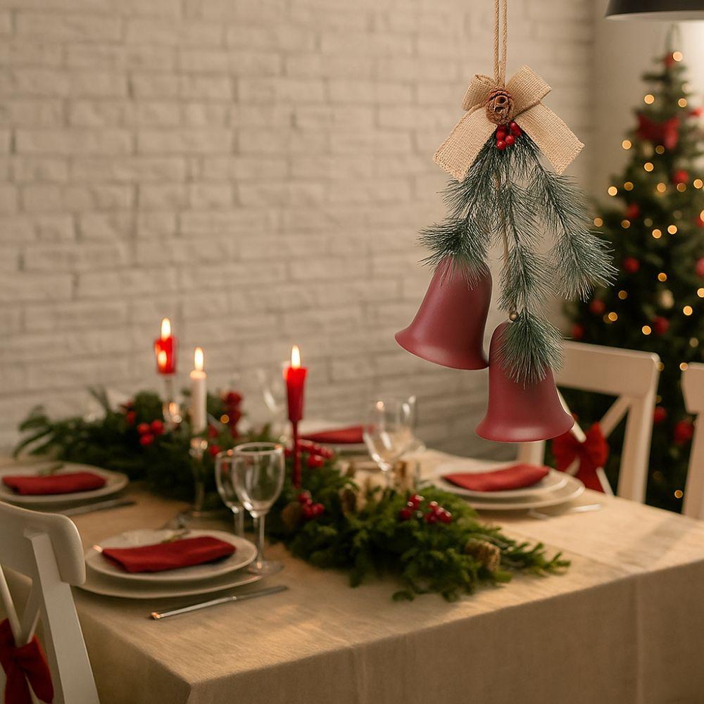 Wall Hanging Christmas Tree Bow Bells Large Bells Decorative Bells  New Year