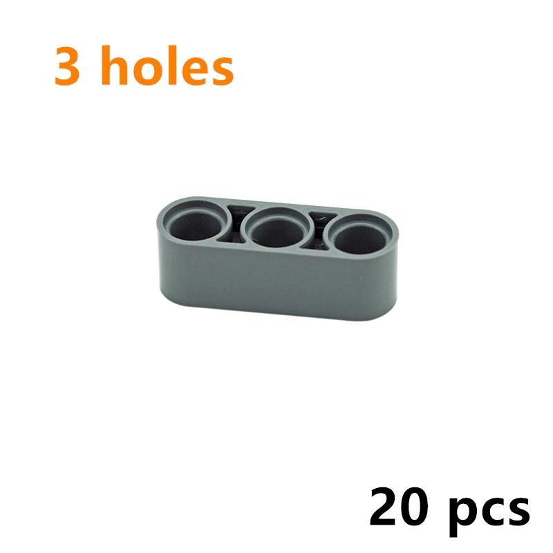 20 Stuks Technische Hefarm Balk 1x3 Gaten Bouwstenen Dikke Stenen 32523 DIY Educatief Speelgoed