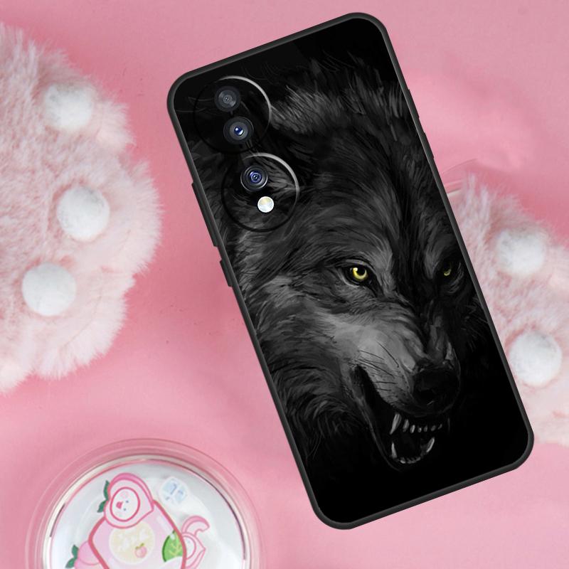 Angry Wolf Case For Honor Magic 6 5 7 Lite Honor 200 Pro 50 70 90 Lite X9b X9a X8b X8a X8 X9 X9c Cover