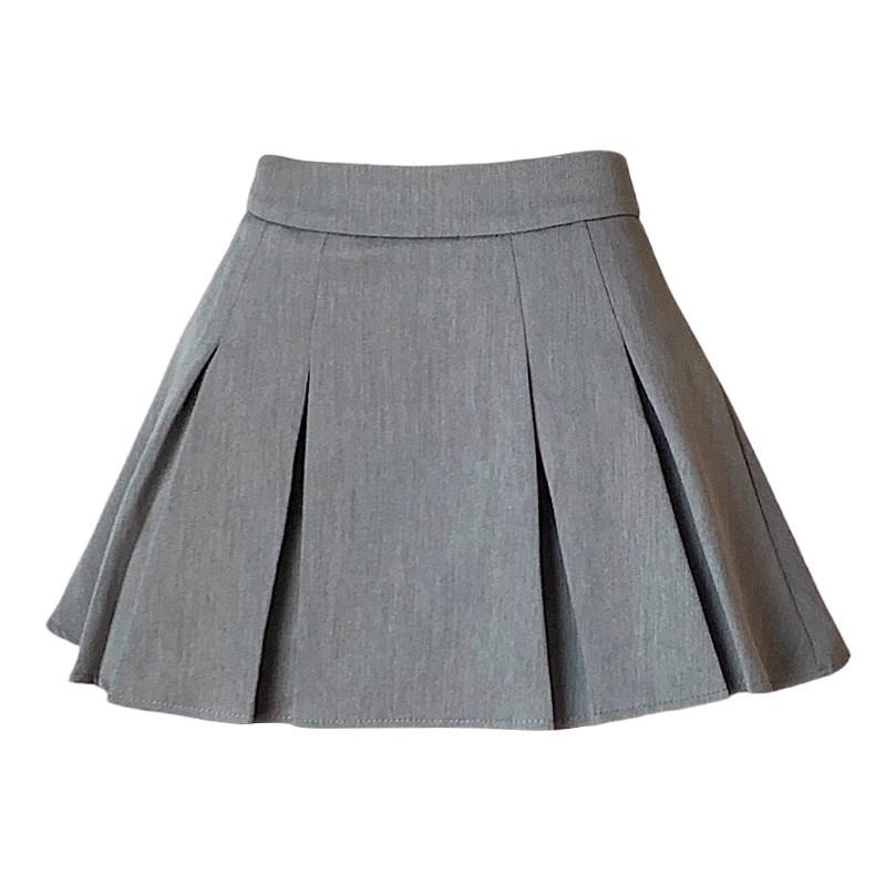 Women's Black High Waist Pleated A-Line Midi Skirt - Summer Casual