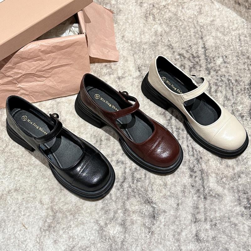 Fashion Spring 2025 Women's Mid Heels Shoes Mary Jane New Style Concise Comfortable Soft Shoes Trend Versatile Women Shoes