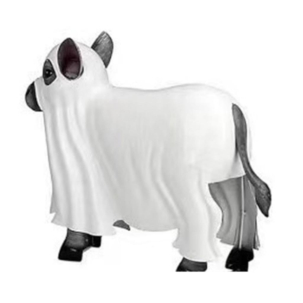 Halloween Ghost Figurines Centerpieces Spooky Resin Cow Ghost Statue Garden Decor Halloween Decorations for Porch Lawn
