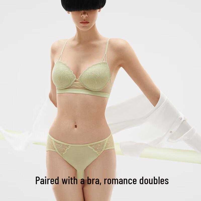 Beneath 303A Women's Lace Modal Antibacterial Mid-Waist Briefs (3-Pack)