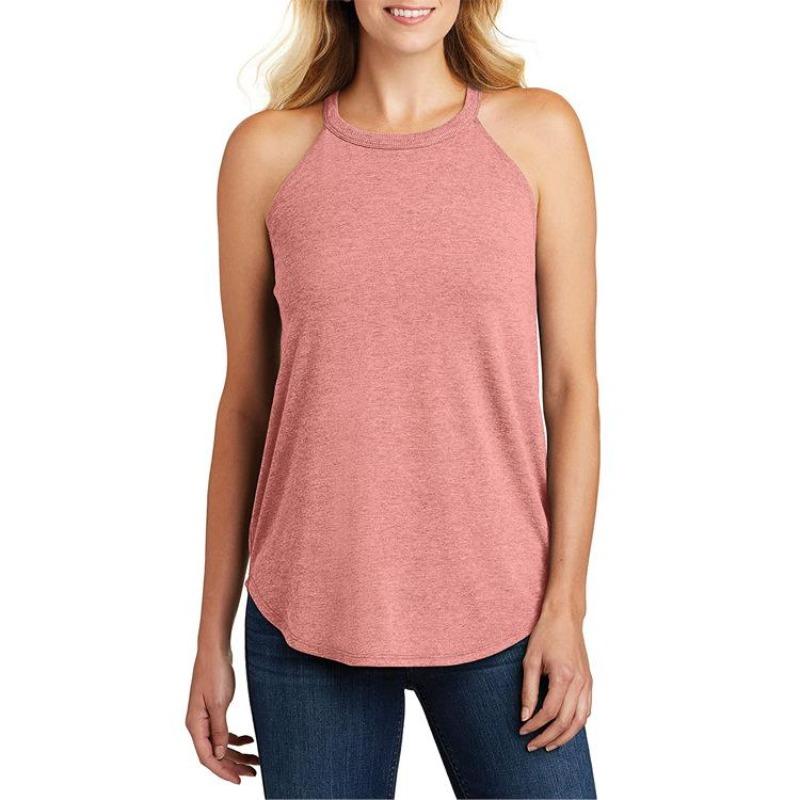 New Women's Elastic Cotton Halter Neck Yoga Camisole: Korean Style Mid-Length Vest for Spring, Summer, and Autumn
