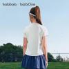 Balabala Girls' 2026 Summer Moisture-Wicking Quick-Dry Short Sleeve T-Shirt