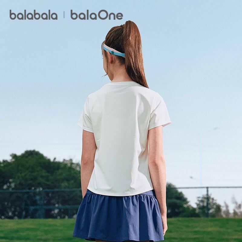 Balabala Girls' 2026 Summer Moisture-Wicking Quick-Dry Short Sleeve T-Shirt