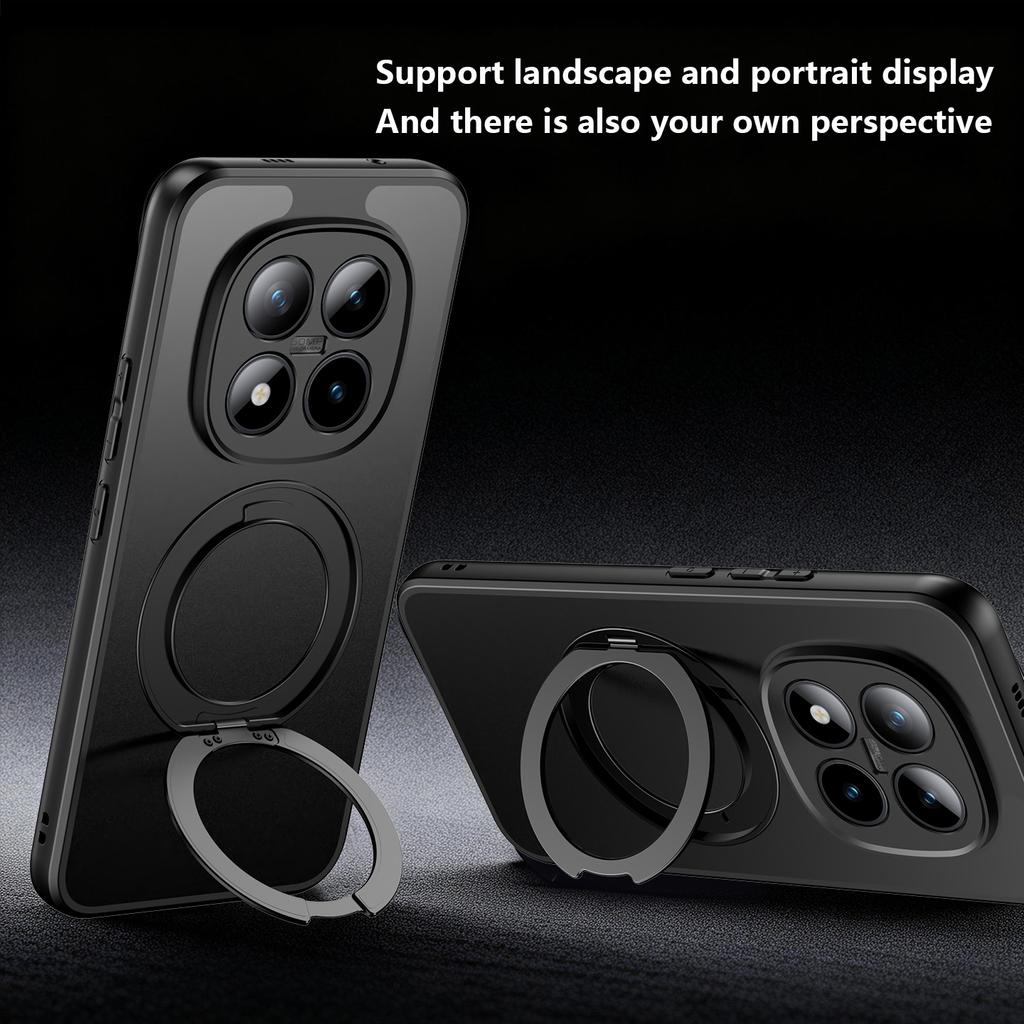 For Xiaomi POCO M8 Pro Case Hard With Ring Stand Magnetic MagSafe Protective Back Cover For Xiaomi POCO M8 M8Pro Phone Shell