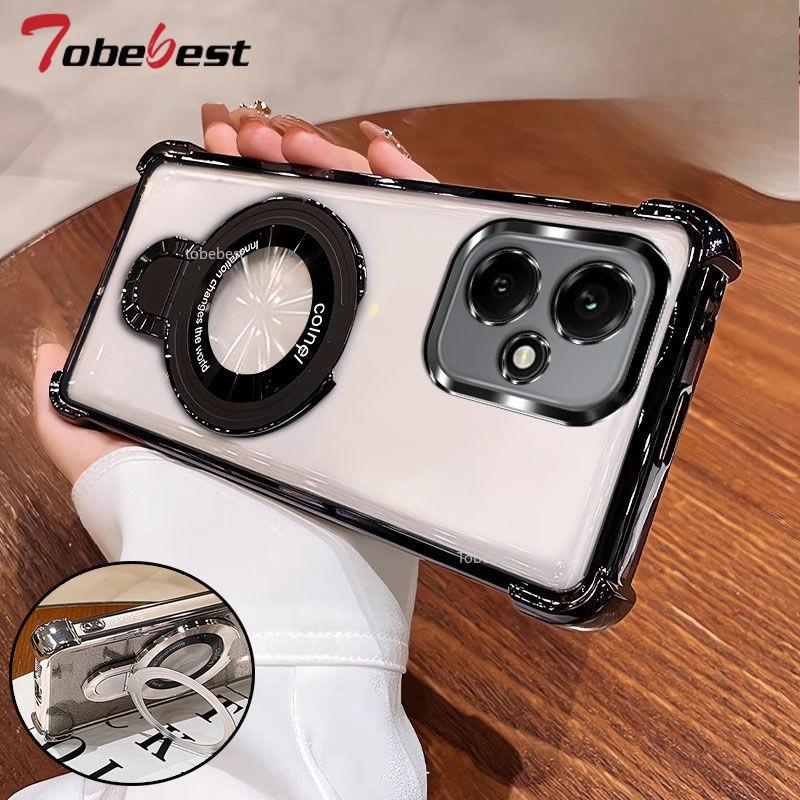 Glitzer Beschichtung Stoßfestes Case Für Huawei Honor 400 Lite Pro Fundas Magnetische Handyhalterung Hülle