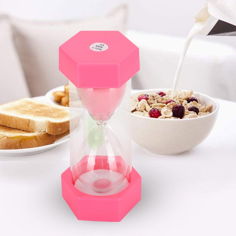 15 Minuten sechseckige Sanduhr Sanduhr Timer Sanduhr für Home Decor Geburtstagsgeschenk Rosa