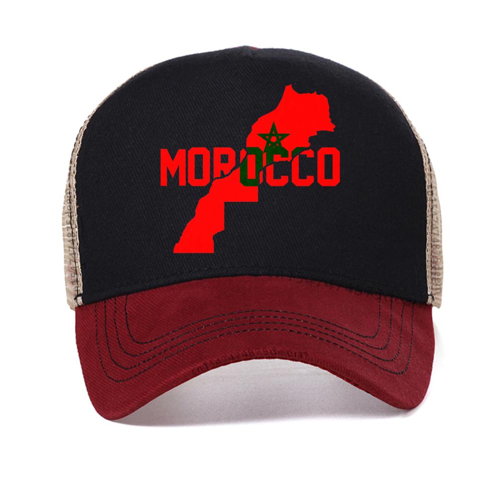 Morocco Print Baseball Cap National Flag Moroccan Birthday Ideas Vintagec Caps Breathable Fashion Comfortable Snapback Hat