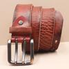 Retro Thickened Top-grain Cowhide Double-needle Belt, Men's Genuine Leather Trendy and Versatile Tough Guy Denim Belt