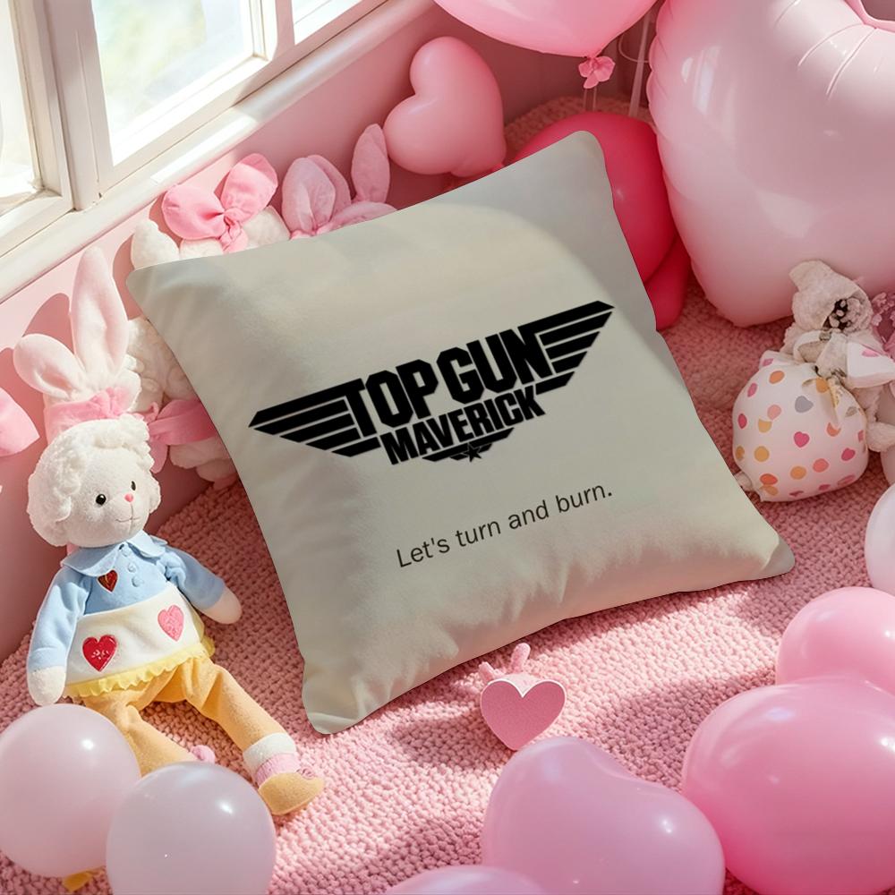 Film T-Top Gun Classic Cushion Cover Pattern Printed Pillowcase for Living Room Sofa Cushion Cover & Bedroom Decor