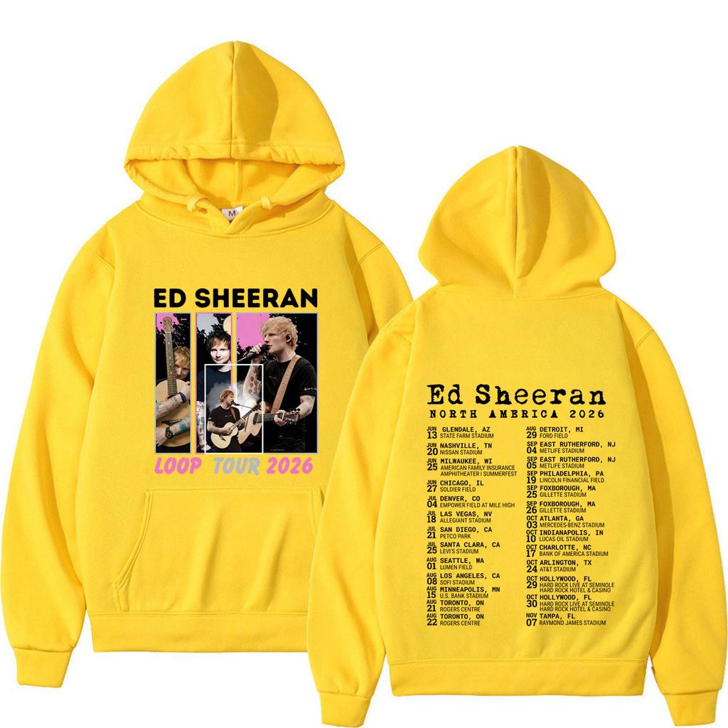 Ed Sheeran Loop Tour Mikina Pánská Dámská Harajuku Mikiny Dlouhý Rukáv Volná Ležérní Módní Streetwear