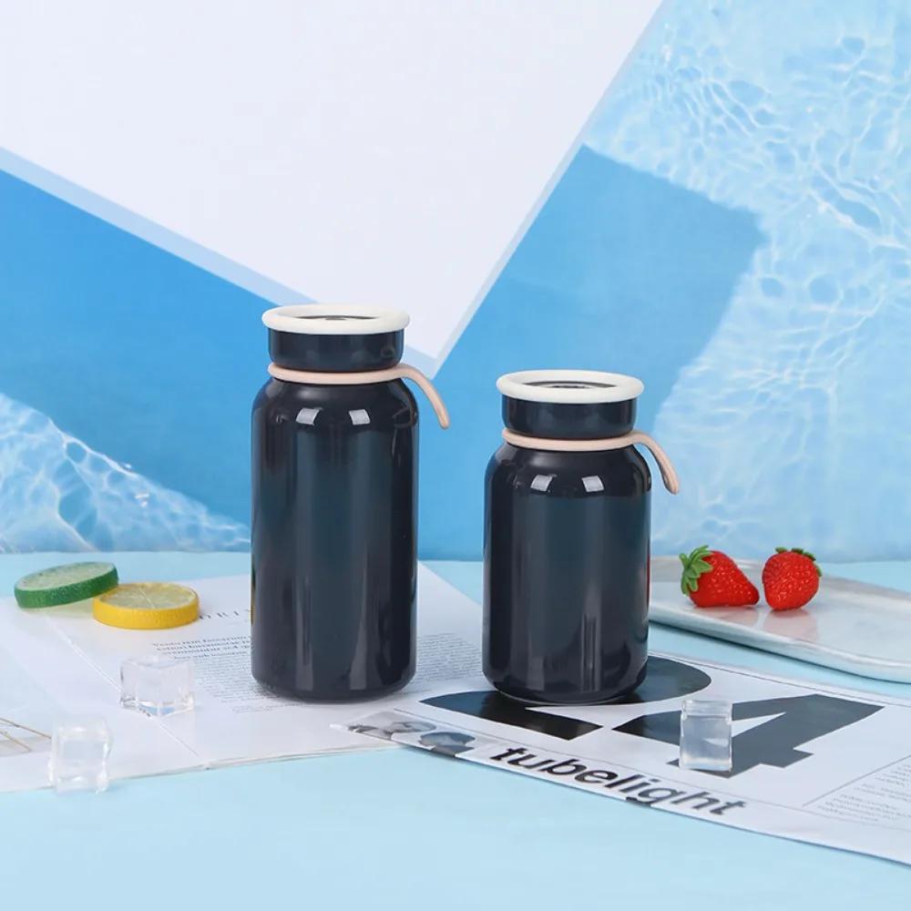 

Мини Изолированная Бутылка для Воды из Нержавеющей Стали 400 мл Термос Кружка Портативная Герметичная с Крышкой Дорожная Кружка Молоко Сок Кофе Чашка для Воды 400ml чёрный