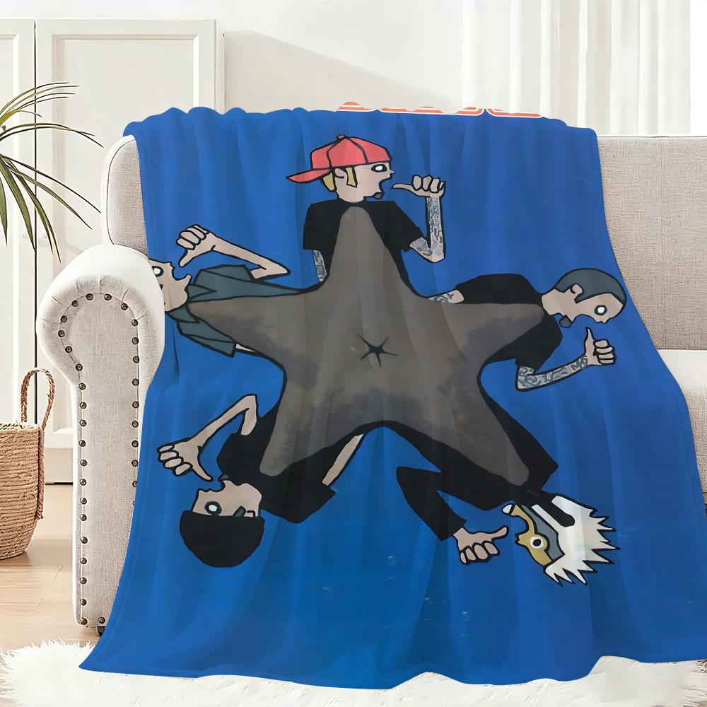 Band Limp Bizkit Throw Lightweight 240g Flannel Blanket Soft Skin-friendly for Summer Cooling