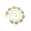 Ethnic Style Oval Waist Chain: Women’s Retro Pattern Belt Accessory