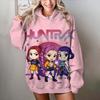Modne Damskie Bluzy KPop Łowcy Demonów Nadruk 3D Okrągły Dekolt Pulower Casualowa Bluza Outdoor Dziecięca Koszulka Top Odzież