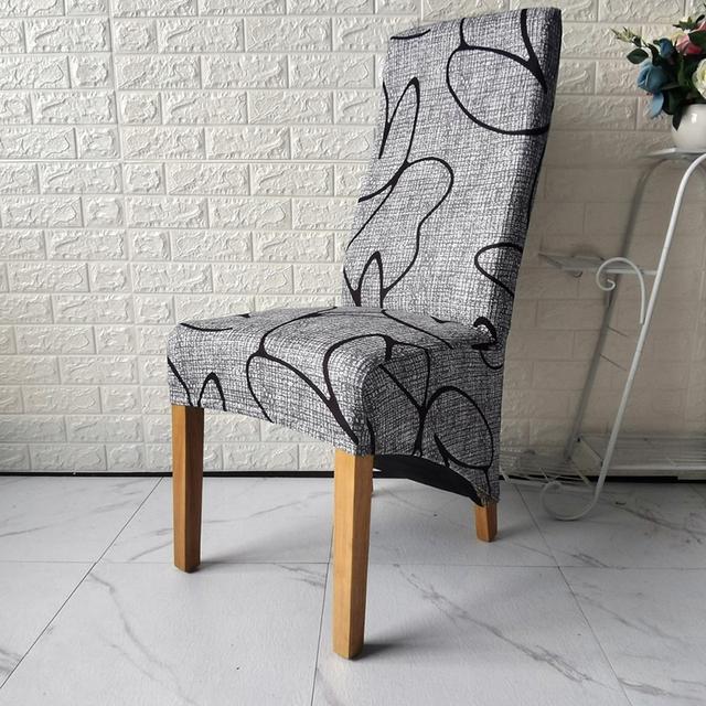 High Back &Universal High Elasticity Chair Cover Jacquard M Xl Size Chair Covers Dining Room Kitchen Office Home Corn Flannel
