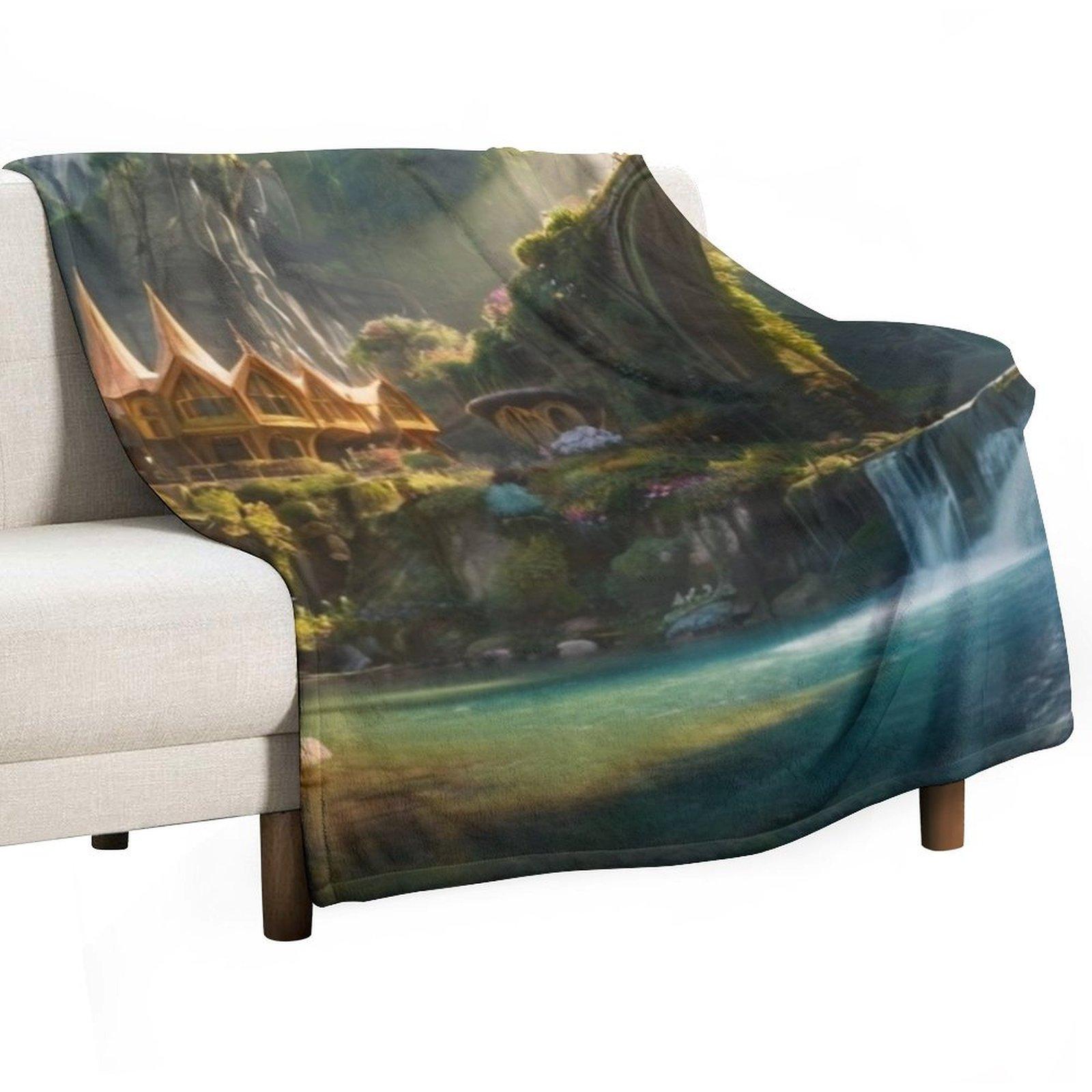 Плед «Каскад Галадриэль» Мягчайший Одинарный Роскошный Рождественские подарки Пледы 30x40in