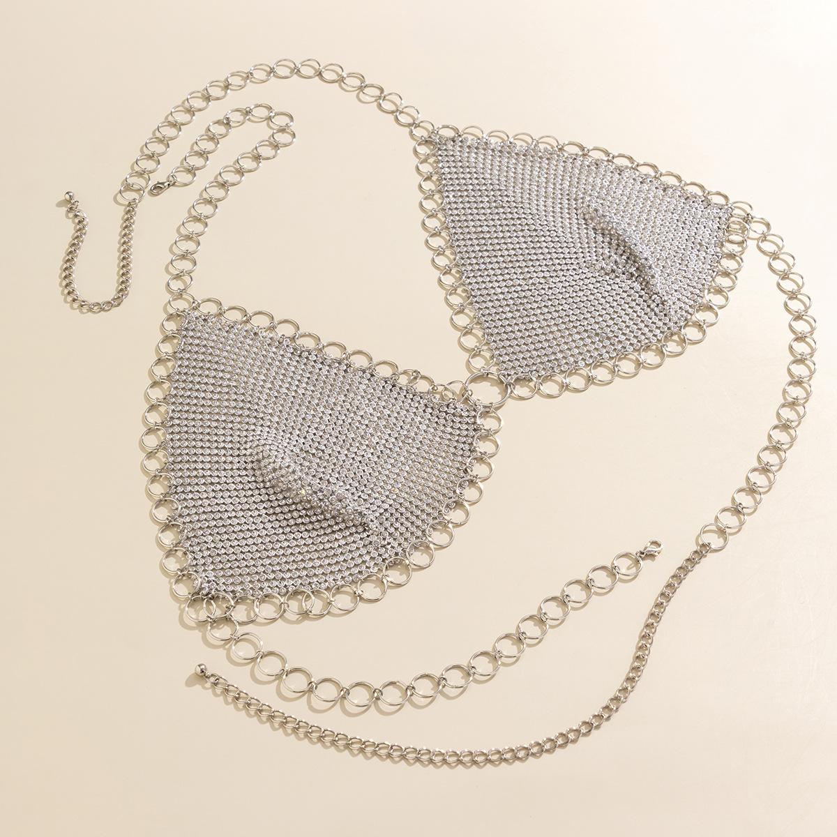 

Аксессуары, Универсальные Пайетки Ручной Работы Боди Аксессуары Цепочки, Сексуальные Звездные Бахромчатые Сетчатые Бриллиантовые Цепочки на Грудь для Женщин By logo