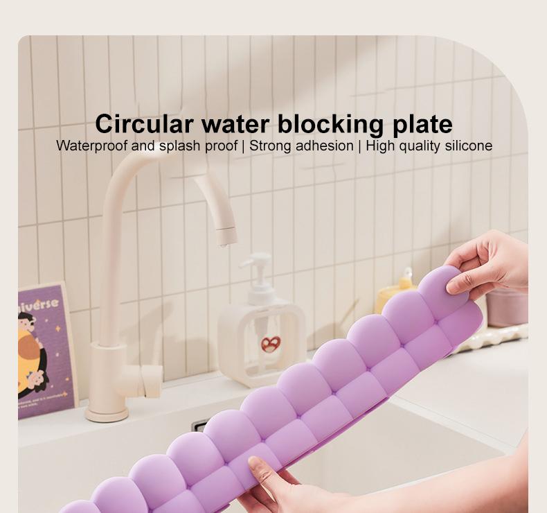 1Pcs Silicone Sink Baffle Splash Guard Washing Basin To Protect Clothes From Splashing Water Baffle For Kitchen Anti-Water Board