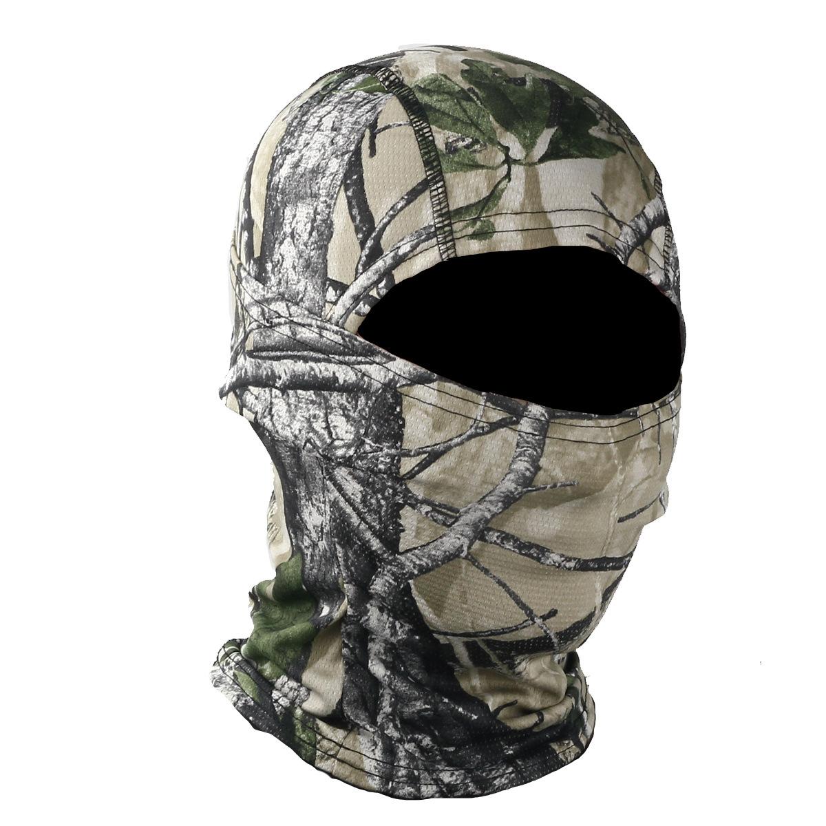 Tactische Camouflage Balaclava Volledig Gezicht Masker Ski Fiets Wielrennen Leger Jacht Hoofdbedekking Sjaal Multicam Militaire Airsoft Pet Mannen black