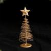 Christmas Tree Ornament Iron Pentagram Ornaments Mini Christmas Tree Decorations DIY Desktop decoration props