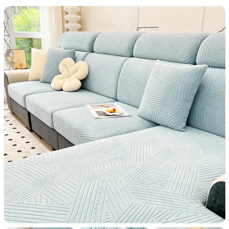 1Pc Elastic Sofa Cover Adjustable Sofa Cover Seat Cushion Energy Slipcover L-Shaped Corner Couch Cover Slipcover 1/2/3/4 Seater