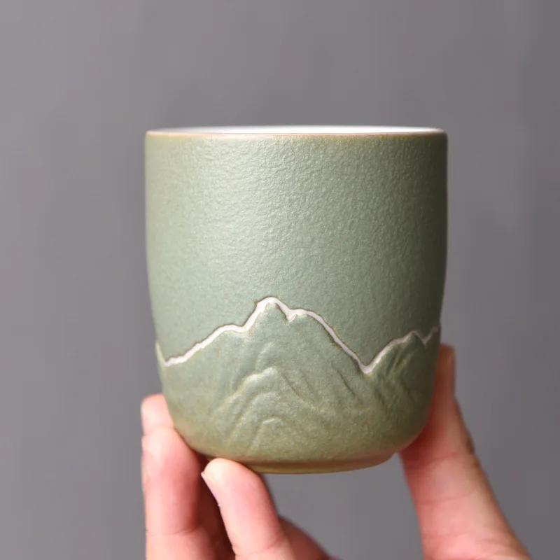 Retro Style Latte Coffee Cup,Espresso Cups,Household Ceramic Tea Cup,Pottery Coffee Mug, Afternoon Teacup Mugs,Wholesale,1Pc