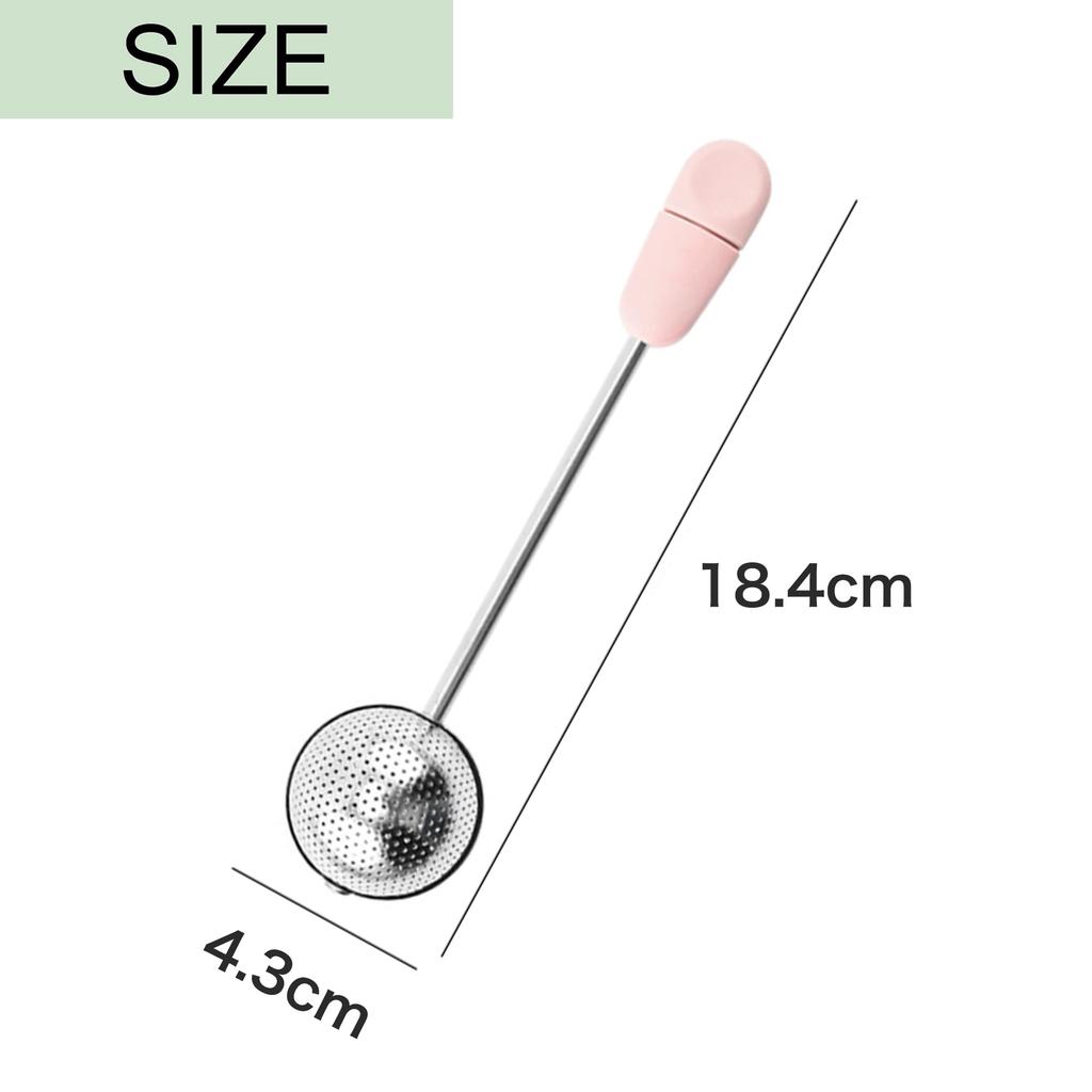 Asdays Tea Strainer, Fine Mesh, Handle, Lid, Easy To Clean, for Straining Tea Leaves, Spices, Long Handle, Stainless Steel (White, Set of 2)