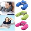 Luxurious Inflatable Travel Pillow Set With Eye Mask And Earplugs For Airplane Comfort