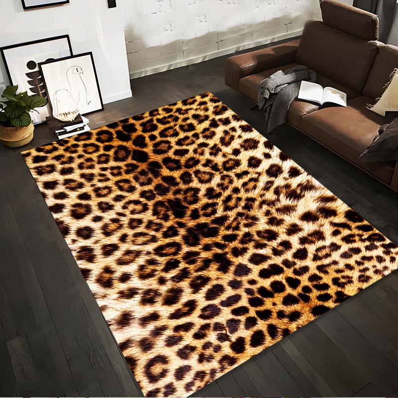 

Leopard Print Area Rug - Modern Animal Pattern Carpet for Home Decor Suitable for use as an anti-slip for living room bedroom sofas 40x60cm( 15x23in )