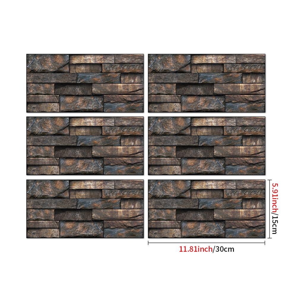Industrial Style Retro American Tile Sticker, Self-Adhesive Waterproof Pvc Wall Decoration Kitchen Bedroom Wall Sticker Wallpaper