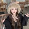 Cold-proof Faux Fur Beanies Hat Thicken Cold Protection Winter Anti Cold Hat Furry Ear Protection Caps Women Accessories