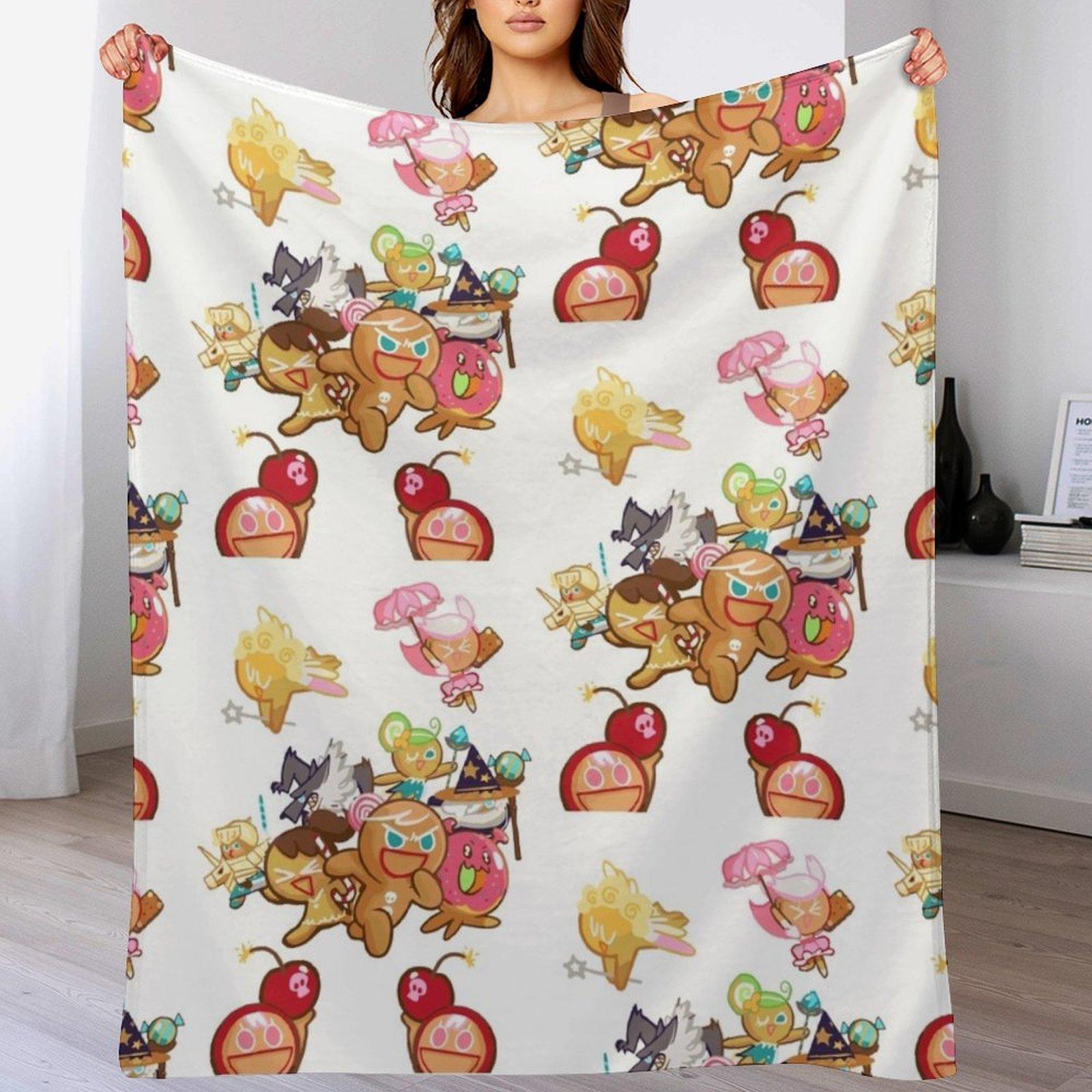 

Cookie Run Kingdom Throw Blanket Warm Cozy Throw Blanket for Living Room Couch 102x76cm(40x30in)