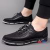 Men'S Plus Size Color Block Dress Shoes - Breathable Non-Slip Rubber Sole, Stylish Lace-Up Design for Business & Casual Wear, Comfortable EVA Insole