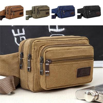 1Pc New Canvas Sport Waist Bag Runing Hiking Travel Pouch Fanny Pack
