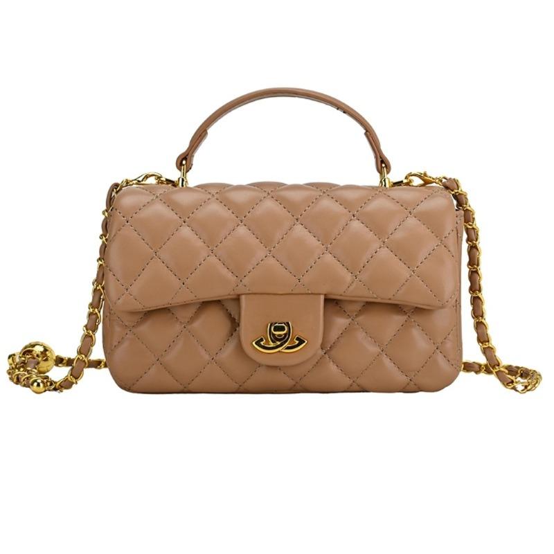 Borsa da donna portatile nuova con texture, colore solido, borsa a tracolla a diamante, borsa a tracolla