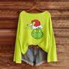 Women's Fashion Long Sleeve Christmas Snowman Snowflake Print Jacket Cardigan