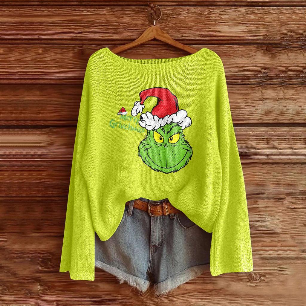 Women's Fashion Long Sleeve Christmas Snowman Snowflake Print Jacket Cardigan
