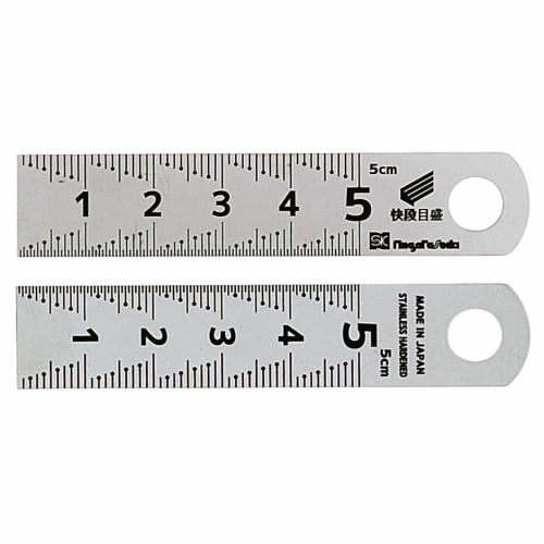 Niigata Seiki SK Made in Japan Silver Scale, Kaidan Scale, 50mm, SV-05KD, with Vertical Graduations on the Back