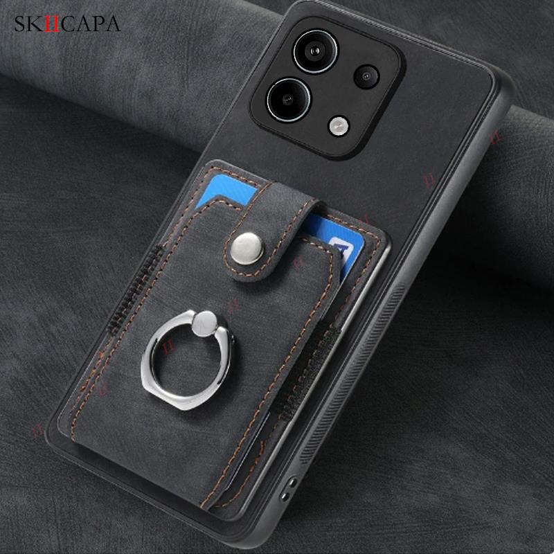 Wallet Cards Slot Holder Leather Cover for Oneplus 12 11 10T ACE Pro Nord CE 3 Lite 2 N300 N30 N20 SE Ring Stand Magnetic Case