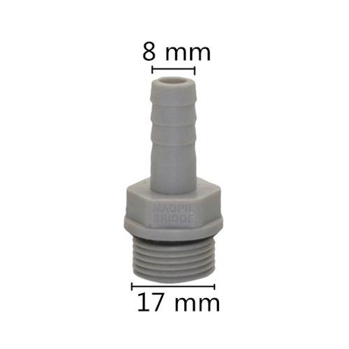 

Plastic-Steel Straight Connector Garden Aquarium Air Pump Hose connector 3/8 ,1/2 thread to 6/8/10/12mm Hose Joint