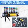 New Caulk Tube Holder Metal Grease Tube Rack Wall Mounted Sealant Organizer Hand Caulking Tube Rack Caulking Tool Organizer