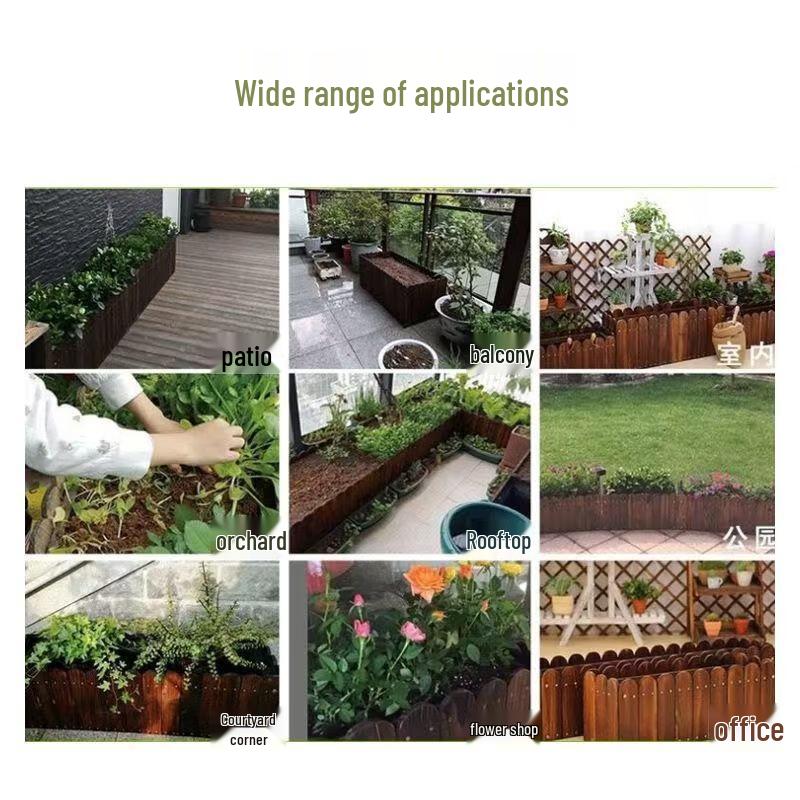 Outdoor Carbonized Wood Planter Box