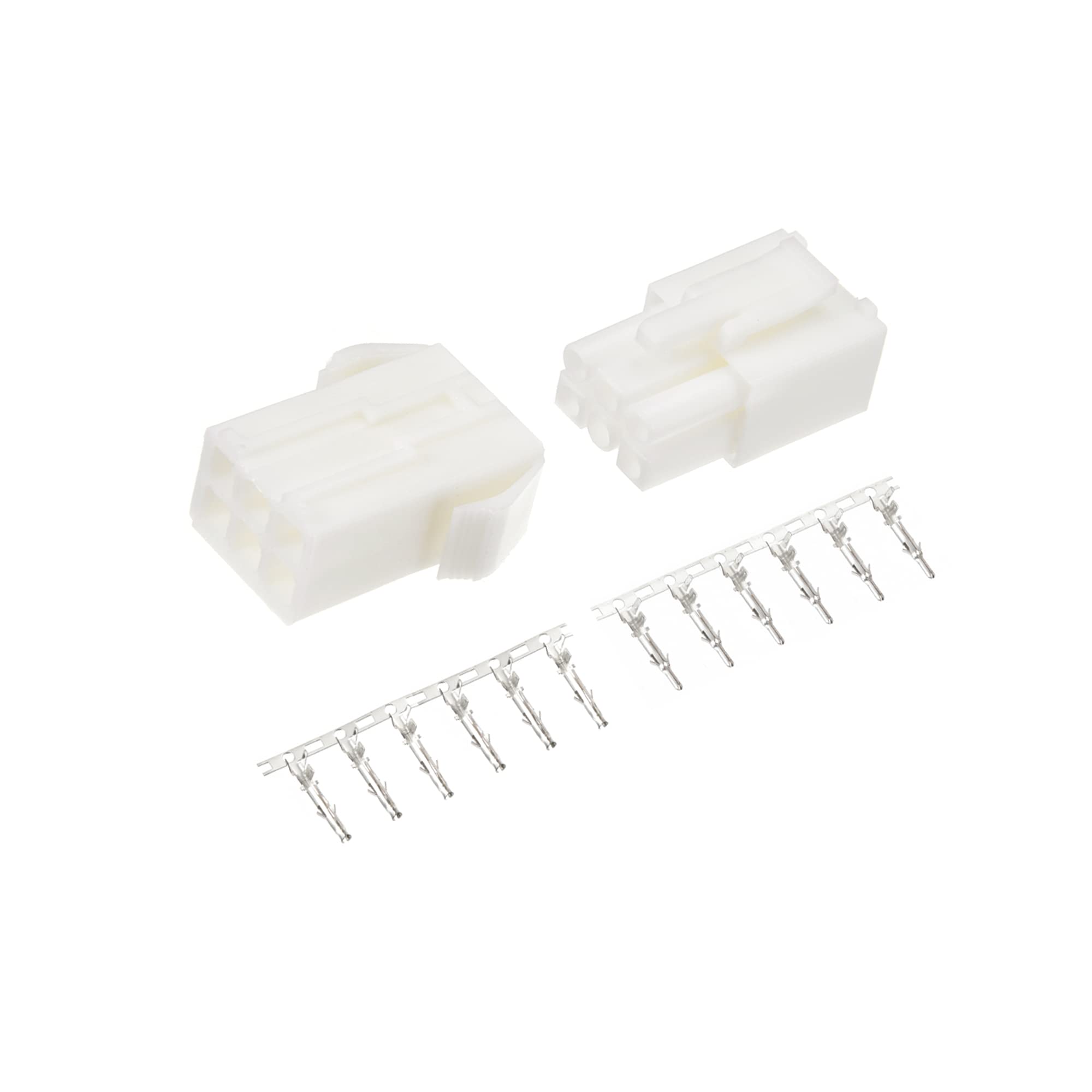 

ACROPIX SM Housing Crimp Terminal Connector Plastic 4.5mm 6 Pin Male Female White 20pcs білий