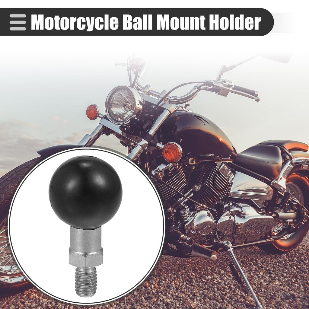 X AUTOHAUX 25mm Motorcycle Ball Mount Portable Tripod Ball Adapter Auto Bike Rearview Mirror