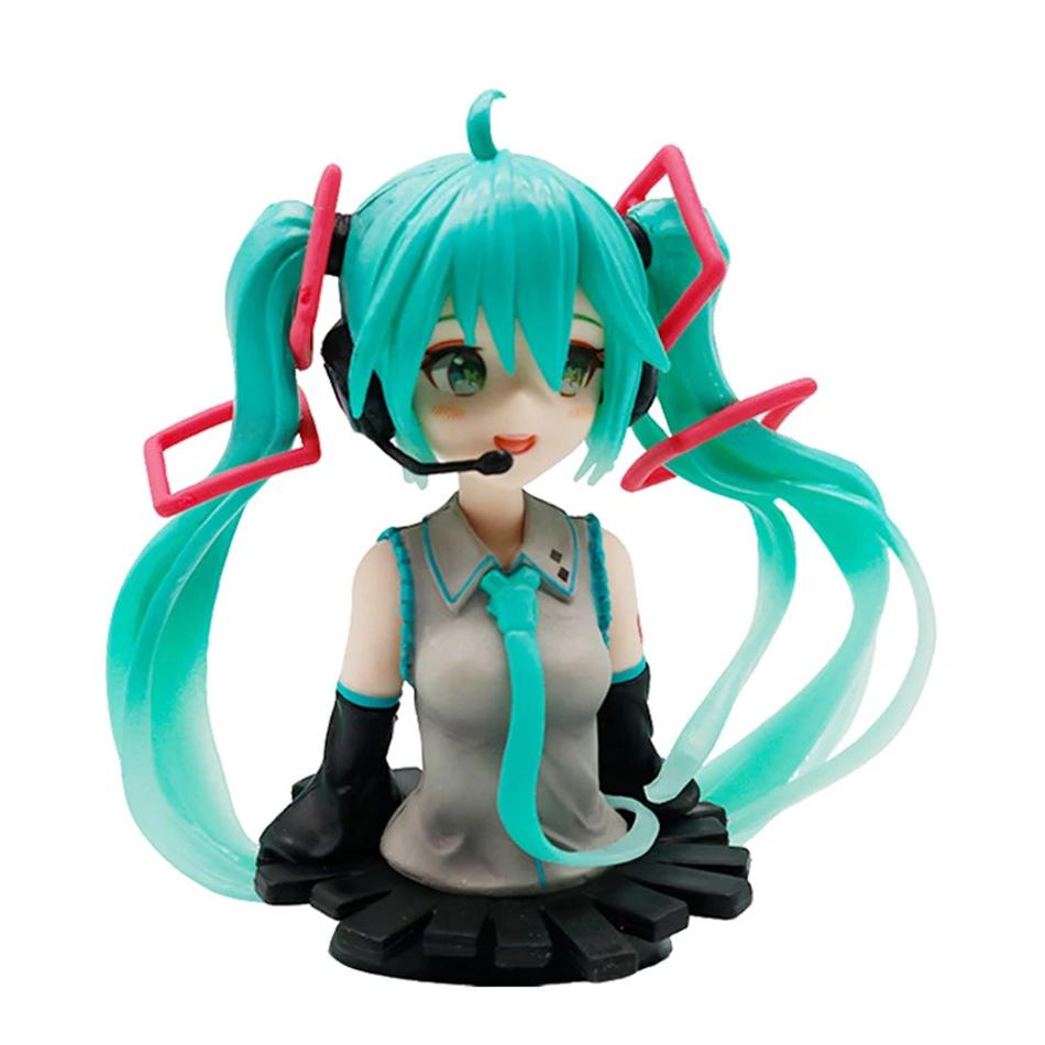 Hatsune Miku & Kasane Teto Anime Figure Kawaii Pvc Model Doll Action Figurals Sitting Posture Collect Ornaments Toys Gifts