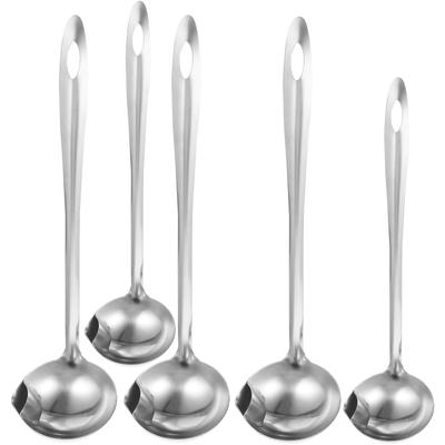 5 Pcs Grease Spoon Kitchen Soup Oil Colander Scoop Spoons Filter Separator Ladle Skimmer Stainless Steel Fat